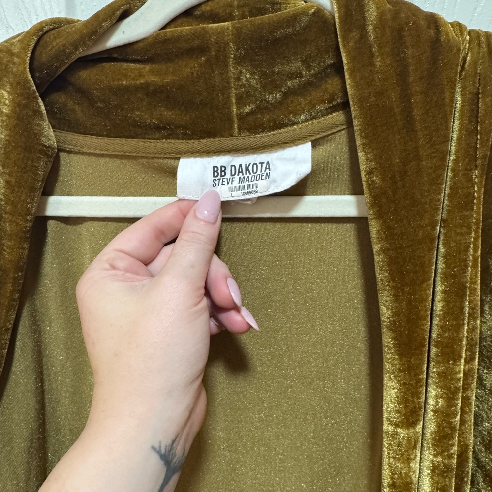 BB Dakota by Steve Madden Mustard Velvet Coat